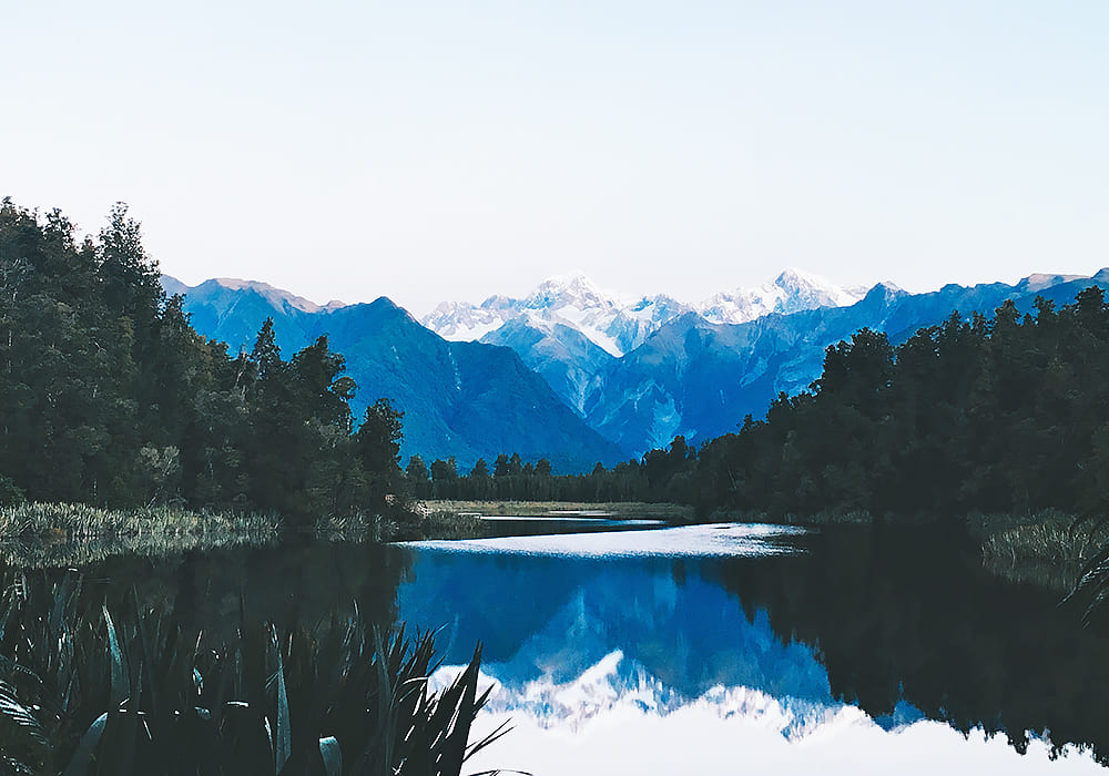 酒肉生活-紐西蘭北島Lake-Matheson-馬松森湖,-New-Zealand-18